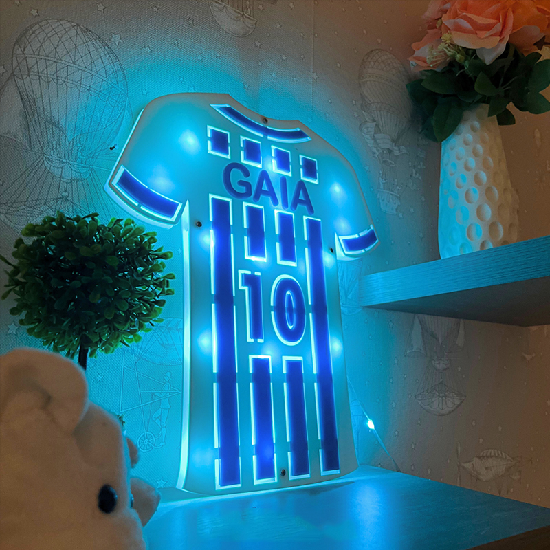 Personalized acrylic jersey night light