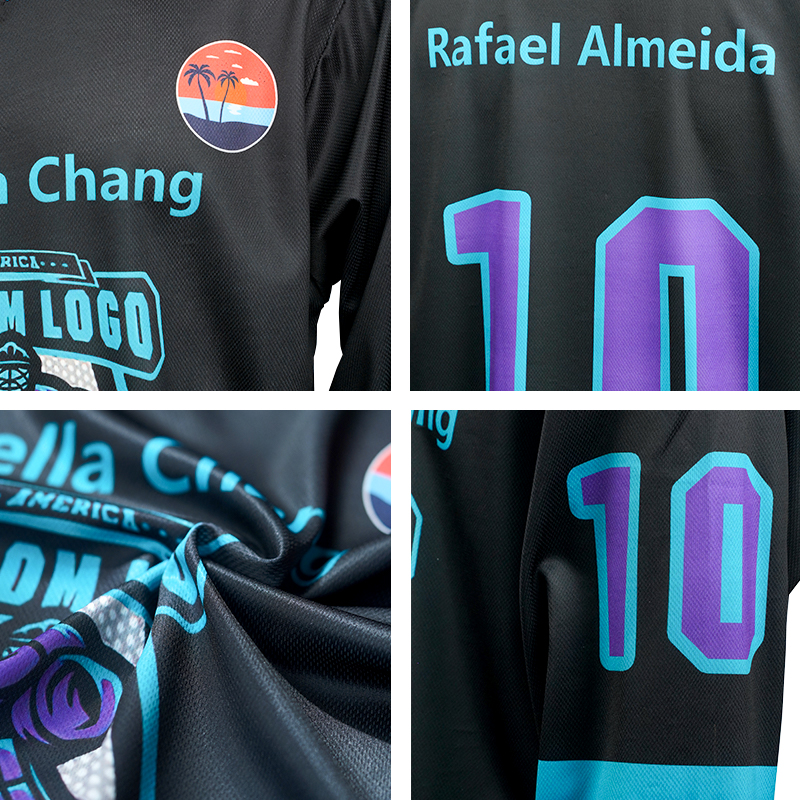 Custom sports black hockey jersey