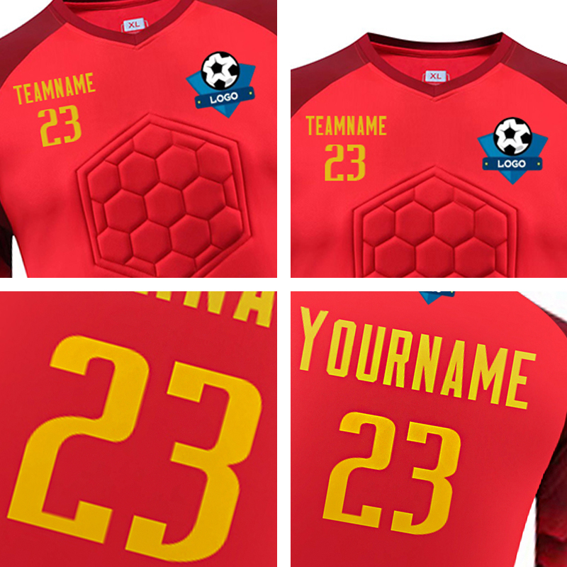 Custom Youth Red Football Goalkeeper Jersey